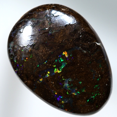 SOLID BOULDER OPAL Sparkles of bright red, orange and green SEE VIDEO 